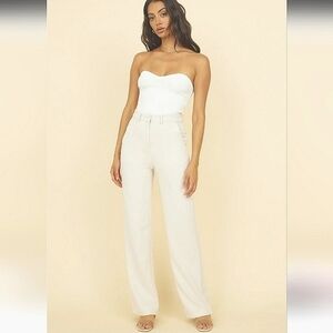 SNDYS Brooklyn Suit Pant Bone white. Size XS